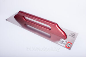 Гладилка из нержавеющей стали для гипса серия Популярная 280х130 зуб 6X6mm деревянная ручка