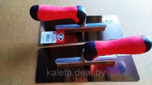 Кельма для плитки из нержавеющей стали сварная 40 mm двухкомпонентная ручка