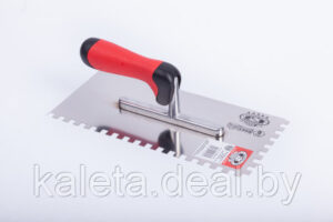 Гладилка из нержавеющей стали для гипса серия Популярная 270х130mm двухкомпонентная ручка