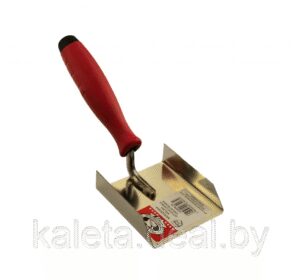 Кельма двусторонняя штукатурная из нержавеющей стали 80 × 90 mm двухкомпонентная ручка