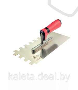 Гладилка из нержавеющей стали с зубьями 280mm*130mm зуб FROSI большой двухкомпонентная ручка